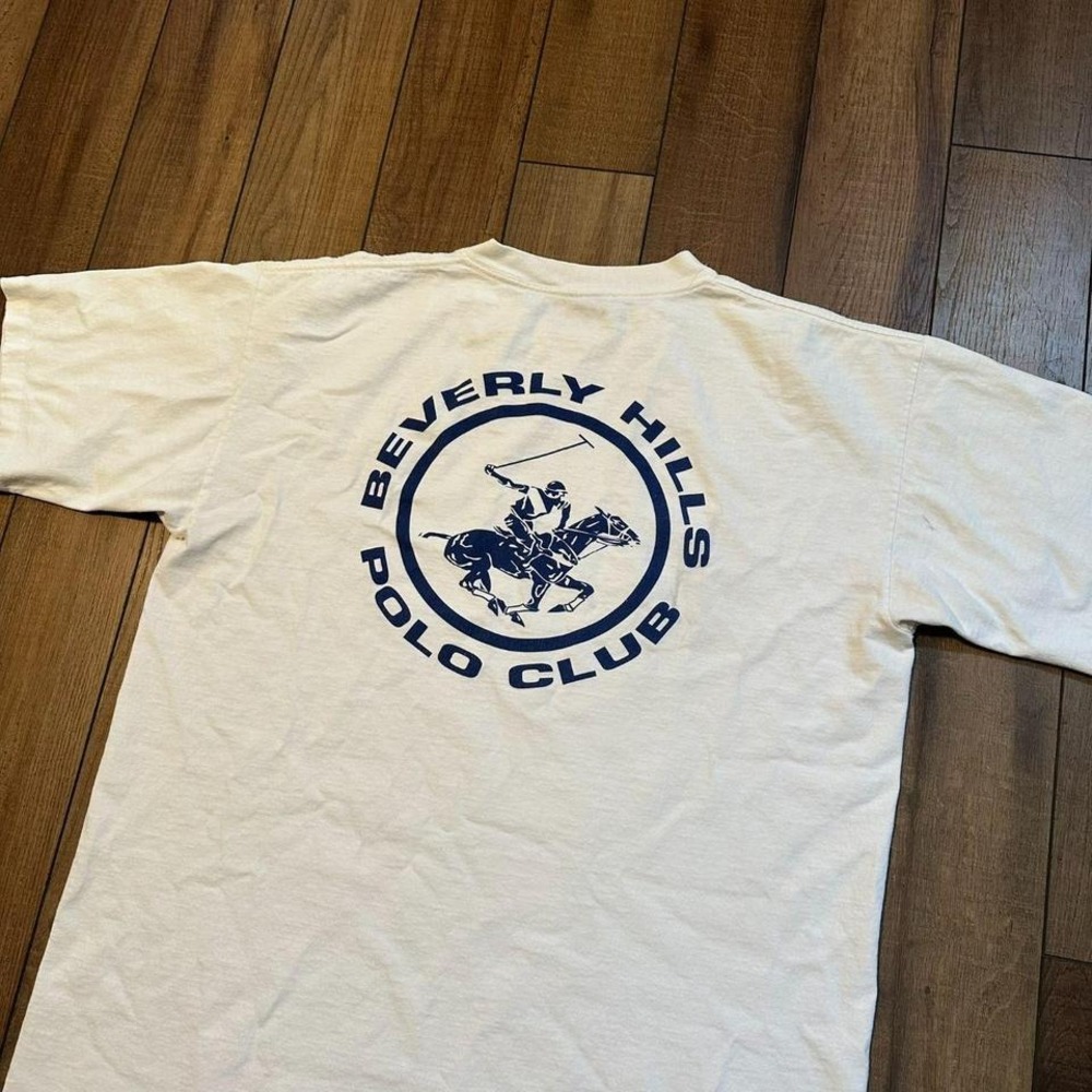 Vintage Beverly Hills Polo Club T Shirt Men's Size XL‎ White
